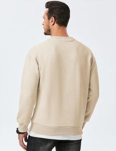 Sudadera de Forro Polar Personalizada ZY para Hombre, Cuello Redondo Holgado, Manga Larga, Informal, de Invierno, Color Sólido, 100% Algodón, Antibolitas, Digital - Product Image 2