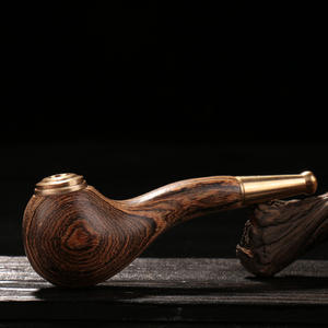 Nouvelle pipe à tabac en bois courbé de style <span class=keywords><strong>ancien</strong></span> pour fumeurs, avec filtre à <span class=keywords><strong>cigarettes</strong></span>, embout pour cigare, logo personnalisé, vente en gros - Product Image 4