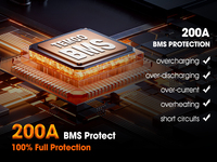 300A Smart BMS TEMGO 48V 100Ah LiFePO4 Baterai Golf Cart Casing Logam dengan Bluetooth APP LCD Charger untuk Distributor