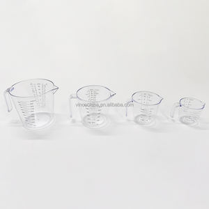 Ensemble de 4 tasses à mesurer en plastique empilables de <span class=keywords><strong>150</strong></span>/300/600/1000 <span class=keywords><strong>ml</strong></span> pour l'huile, le vinaigre et la farine - Product Image 4