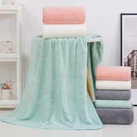 Ensemble de serviettes de bain en coton pour adultes, tricotage warp, épaissies, douces, couleur unie, pour usage hôtelier