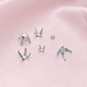 Base de boucles d'oreilles rondes à six griffes en acier inoxydable pour la fabrication de bijoux DIY, finition polie de 2 mm à 10 mm - Product Image 2