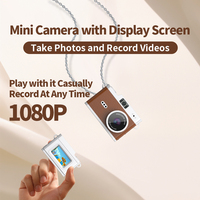 Kamera Digital Mini Anak-anak Kamera Gantungan Kunci Saku Jempol Retro 1080P HD Perekam Foto Video Portabel Kamera Kecil Mainan Hadiah Anak-anak