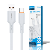 Cable de Datos USB-C Tipo A a Tipo C 3A de Último Diseño, Conductor de Cobre Estañado para Computadora, Teléfono Móvil, Laptop, Banco de Energía, Auriculares