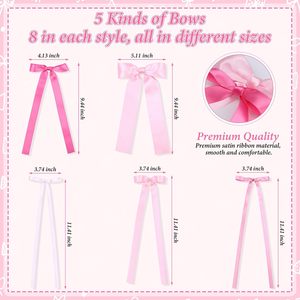 Guirnalda de Lazos de Cinta Rosa Pálido Hechos a Mano, Banner de Lazos de Satén para Chimenea, Fondo de Boda, Cuna de Bebé, Decoración para Colgar en la Pared del Hogar - Product Image 2