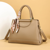 Sac à main en cuir PU de luxe au design tendance, bandoulière simple, sac fourre-tout élégant pour femmes