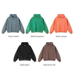 <span class=keywords><strong>Felpa</strong></span> <span class=keywords><strong>con</strong></span> <span class=keywords><strong>Cappuccio</strong></span> Personalizzata <span class=keywords><strong>con</strong></span> Logo, Stile Streetwear, 420Gsm Cotone Oversize, Lavaggio Acido, Effetto Vissuto - Product Image 2