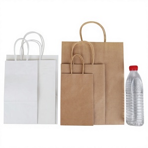ถุงกระดาษคราฟท์แบบกำหนดเอง ย่อยสลายได้ เป็นมิตรกับสิ่งแวดล้อม ใช้ซ้ำได้ มีหูหิ้วแบบไดคัท สำหรับบรรจุภัณฑ์ของขวัญและช้อปปิ้ง มีสินค้าในสต็อก - Product Image 3