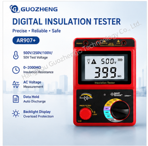 Megóhmetro Profesional con Sensor Inteligente AR907+, Probador de Resistencia de Aislamiento de 1000V 2Gohm con Prueba de Voltaje CA de 600V - Product Image 1