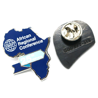 Pins drapeau National en métal, fabricant chinois, Badge américain, chiffons à revers, théière africaine, boîte en plastique, 1 pièce