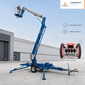 Plataforma Elevadora Eléctrica de Brazo Articulado de 52 pies para Poda de Árboles, Elevador de Remolque para Trabajos en Altura de 40-65 pies para Pintura y Mantenimiento <span class=keywords><strong>Exterior</strong></span> - Product Image 6