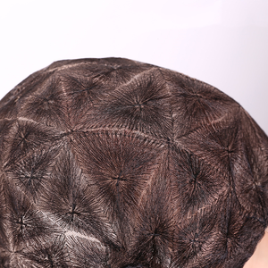 Chapeau de perruque avant en dentelle transparente cheveux synthétiques casquettes de perruque brodées élastiques <span class=keywords><strong>avec</strong></span> <span class=keywords><strong>frange</strong></span> pour faire des perruques tressées - Product Image 3