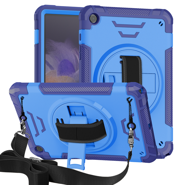 New Arrival Heavy Duty 3 Layers protection Rugged Tough Hand Shoulder Strap Kickstand Tablet case Cover for samsung A9 Plus