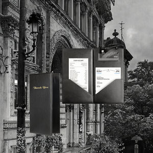 ปกสมุดเช็ค PVC สไตล์มินิมอล อุปกรณ์จัดระเบียบแฟ้มใบเสร็จ สมุดเช็ค ที่ใส่บิล ของใช้สำนักงานแบบกำหนดเอง ขนาด 30 มม. - Product Image 3