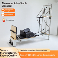 Reformer Pilates demi-tourneur en aluminium de qualité industrielle pour entraînement de force avancé – Équipement de yoga et Pilates