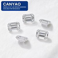 Diamants en vrac de laboratoire CVD taille émeraude certifiés IGI 0,08 à 1 carat VS1, petites pierres en gros pour bijoux personnalisés