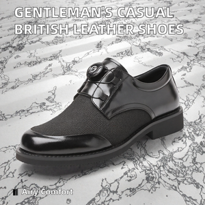 Zapatos Mocasines de Cuero Casuales y Transpirables, Calzado para Caminar de Negocios, Punta Redonda, para Hombre - Product Image 2