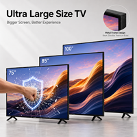 Televisor Inteligente Android 4K de 75, 85 y 100 Pulgadas, Pantalla Grande de Vidrio Templado, Televisor LED, Fabricante OEM ODM para Suministro al por Mayor