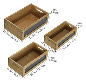 Cesta de almacenamiento de frutas y verduras para el hogar con escritura de <span class=keywords><strong>pizarra</strong></span> Grabado de madera de pino para House Restaurant Hotel - Product Image 3