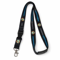 Sangle de lanière en polyester pour sublimation, 1 pouce, impression tubulaire sur tissu pour porte-badge et porte-clés