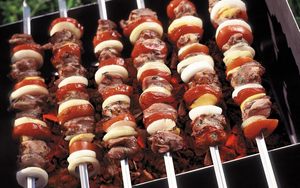Cheap Wholesale Reusable Stainless Steel <b>Flat</b> Barbecue Skewers BBQ <b>Grilling</b> Accessories - Product Image 3