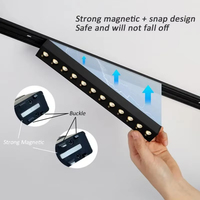 Spot LED magnétique ultra-plat 3CCT 6 mm pour rail, éclairage de plafond contemporain à montage en surface pour salon