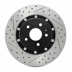 Zweiteilige geteilte schwimmende Bremsscheibe hinten OE 4H0615601K 330MM *22MM für Audi SQ5 Porsche Macan, gelocht und geschlitzt - Product Image 2