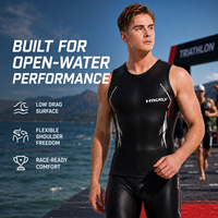 Gilet de triathlon 2 mm pour homme, sans manches, en néoprène Smoothskin CR, ultra-extensible pour la compétition