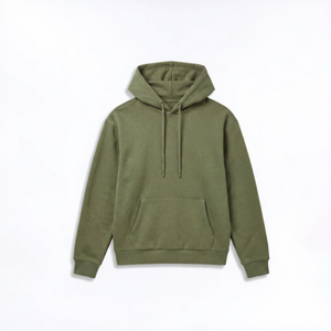 Sudadera con Capucha Extra Grande Antiarrugas 100% Algodón, con Bolsillos, Color Sólido, Manga Larga Regular, Tejido de Punto, Unisex - Product Image 4