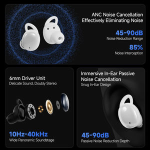 Nouveaux écouteurs TWS CCA Sleep V5.4 intra-auriculaires, écouteurs sans fil avec réduction de bruit, écouteurs BT pour jeux et surveillance du sommeil - Product Image 3