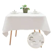 Fabrika toptan masa örtüleri yuvarlak masa örtüsü düğün ziyafet dekorasyon masa yerleşimi kapak kare saten beyaz masa örtüsü