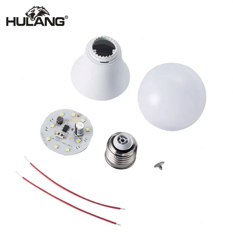 Led ampul hammadde E27 B22 PC difüzör ve alüminyum taban LED ampul, 5W 7W 9W 12W LED ampul ışık 220V