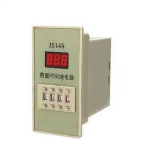 Time Relay JS14S AC 220V 380V Timer Delay 0.01s-999H pengatur waktu Digital yang dapat diprogram dengan dasar soket