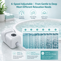 Tapis de Bain Massant Doux et Luxueux à Bulles, Surface en PVC Flexible Premium Respectueuse de la Peau, Contrôle Sans Fil à 6 Vitesses Réglables, Utilisation dans la Baignoire