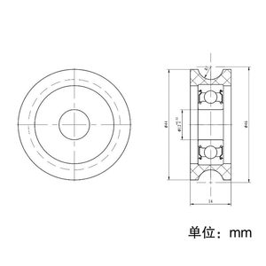 <span class=keywords><strong>Roulement</strong></span> à billes à <span class=keywords><strong>gorge</strong></span> profonde en POM 6201 2RS avec <span class=keywords><strong>roulement</strong></span> à poulie en <span class=keywords><strong>U</strong></span> recouvert de plastique pour guidage de câble d'automatisation - Product Image 3