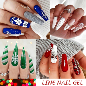 LILYCUTE Gel de couleur noir et blanc 5 ml pour nail art, <span class=keywords><strong>dessin</strong></span>, peinture, liner à appliquer au pinceau, vernis gel pour <span class=keywords><strong>manucure</strong></span> française DIY - Product Image 5