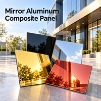 Panneau composite en aluminium miroir cuivre 3 mm ACP pour la décoration murale de vente au détail