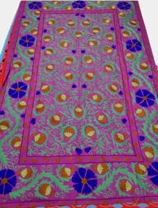 Indian Luxury Suzani Blanket Hand Embroidered <b>Throw</b> Boho Wall Hanging Table Cloth Ethnic <b>Bed</b> <b>Cover</b> Gift - Product Image 3