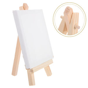 Tenere sorridente 10x10cm Mini cotone arte bianca <span class=keywords><strong>Kit</strong></span> di pittura su tela <span class=keywords><strong>per</strong></span> bambini pittura acrilica con cavalletto - Product Image 6