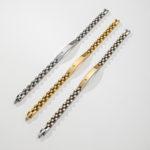Bracciale YF8120 da <span class=keywords><strong>Donna</strong></span> in Acciaio Inossidabile con Zirconi, Larghezza 6MM, Placcato Oro 18k, Impermeabile, Ideale come Regalo - Product Image 5