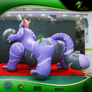 बड़े पेट इंflatable बाघ लड़कियों को बड़े स्तन स्क्वीकी सवारी - Product Image 3