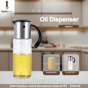 Cucina in acciaio inox beccuccio a tenuta di olio d'oliva Dispenser olio oliatore vasetto di spezie salsa aceto bottiglia con coperchio - Product Image 5