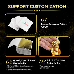 Hot Sale Produkt Taiwan Gold Leaf Sheet Dekorative Blattgold folie für Kunst mit niedrigem Preis - Product Image 4