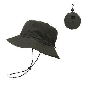 Waterproof Polyester Foldable Bucket <b>Hat</b> <b>for</b> Children Outdoor Use Packable Fishing <b>Hat</b> Chin Strap Storage Pouch <b>for</b> Travel - Product Image 1