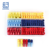 Gaopeng 170pcs Connecteur de fil d'épissage Temu/Ebay Offre Spéciale Entièrement isolé Fiche de type T Mâle Fil à déconnexion