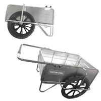 Fabricant professionnel de chariots à roulettes en aluminium à 2 roues, haute capacité (300 kg), pour le stockage d'outils et l'utilisation en jardinage