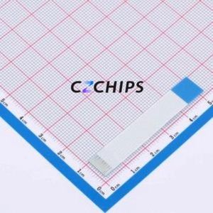 HX FFC-1.0-8P-50mm F FFC Cable (Flexible Flat Cable) P=1mm Connector 8P 1mm 0.3mm Reverse - Product Image 2