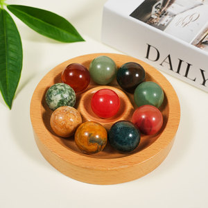 ลูกปัดคริสตัลทรงกลมขนาดเล็ก 15 มม. ทำจากหินธรรมชาติ ขัดเงา ขายส่ง หินอาเกต โรสควอตซ์ ไทเกอร์อาย อะเมทิสต์ สำหรับงาน DIY และการบำบัด - Product Image 1