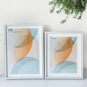 Matte bạc hợp kim nhôm khung ảnh thiết kế đơn giản kim loại khung hình cho bộ sưu tập văn phòng trang trí nội thất - Product Image 2