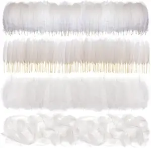 White feathers for DIY dream catcher christmas wedding party gatsby decorations, bulk 3-7 Inches pure natural feather